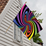 Rainbow Torus Psychedelic Print House Flag