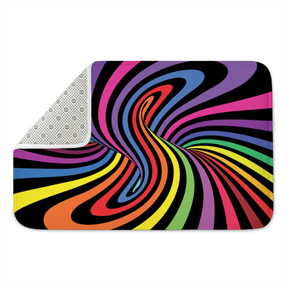 Rainbow Torus Psychedelic Print Indoor Door Mat