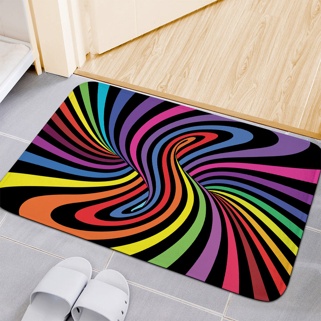 Rainbow Torus Psychedelic Print Indoor Door Mat