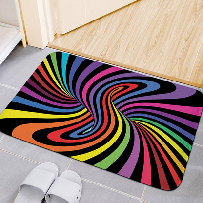 Rainbow Torus Psychedelic Print Indoor Door Mat