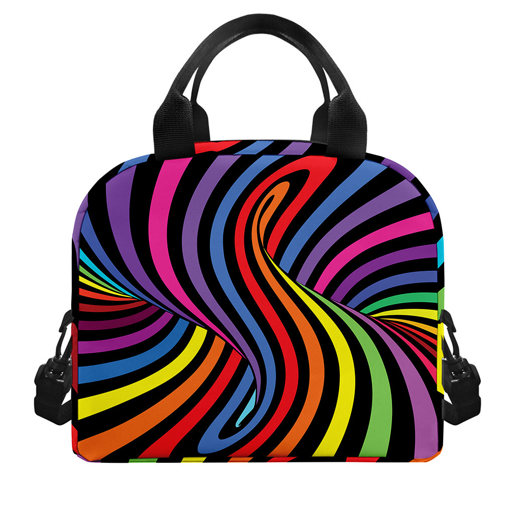 Rainbow Torus Psychedelic Print Insulated Lunch Bag