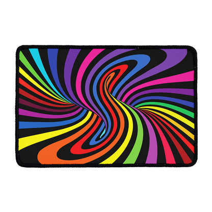 Rainbow Torus Psychedelic Print Kitchen Mat
