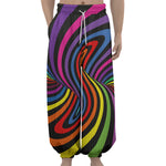 Rainbow Torus Psychedelic Print Lantern Pants
