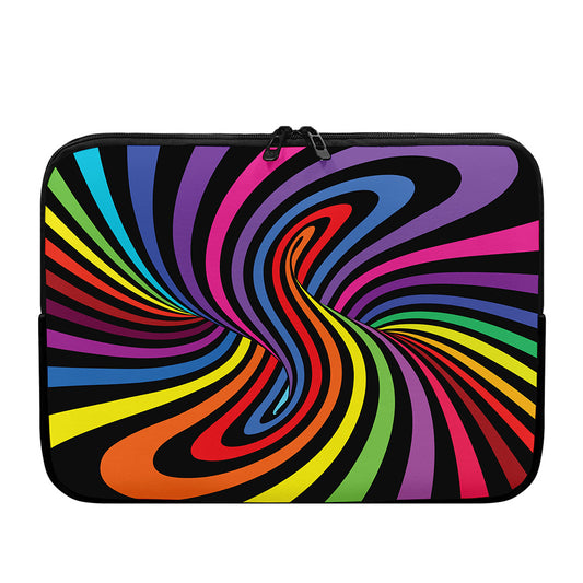 Rainbow Torus Psychedelic Print Laptop Sleeve