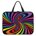 Rainbow Torus Psychedelic Print Laptop Sleeve With Handle