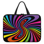 Rainbow Torus Psychedelic Print Laptop Sleeve With Handle
