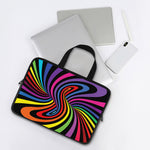 Rainbow Torus Psychedelic Print Laptop Sleeve With Handle
