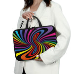 Rainbow Torus Psychedelic Print Laptop Sleeve With Handle