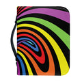 Rainbow Torus Psychedelic Print Leather Bible Cover