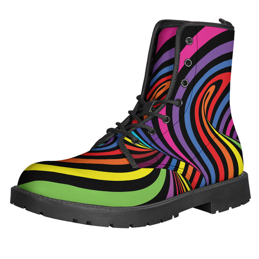Rainbow Torus Psychedelic Print Backpack