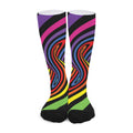 Rainbow Torus Psychedelic Print Long Socks