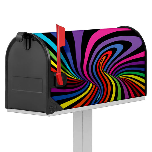 Rainbow Torus Psychedelic Print Mailbox Cover