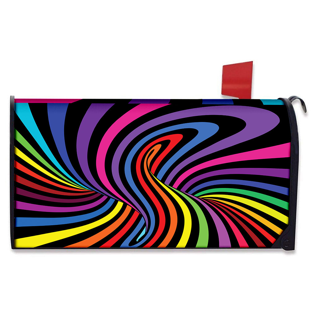 Rainbow Torus Psychedelic Print Mailbox Cover