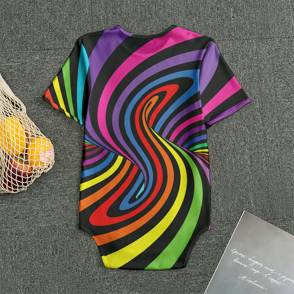 Rainbow Torus Psychedelic Print Men's Bodysuit