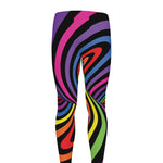 Rainbow Torus Psychedelic Print Men's leggings