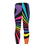 Rainbow Torus Psychedelic Print Men's leggings