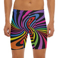 Rainbow Torus Psychedelic Print Men's Long Boxer Briefs