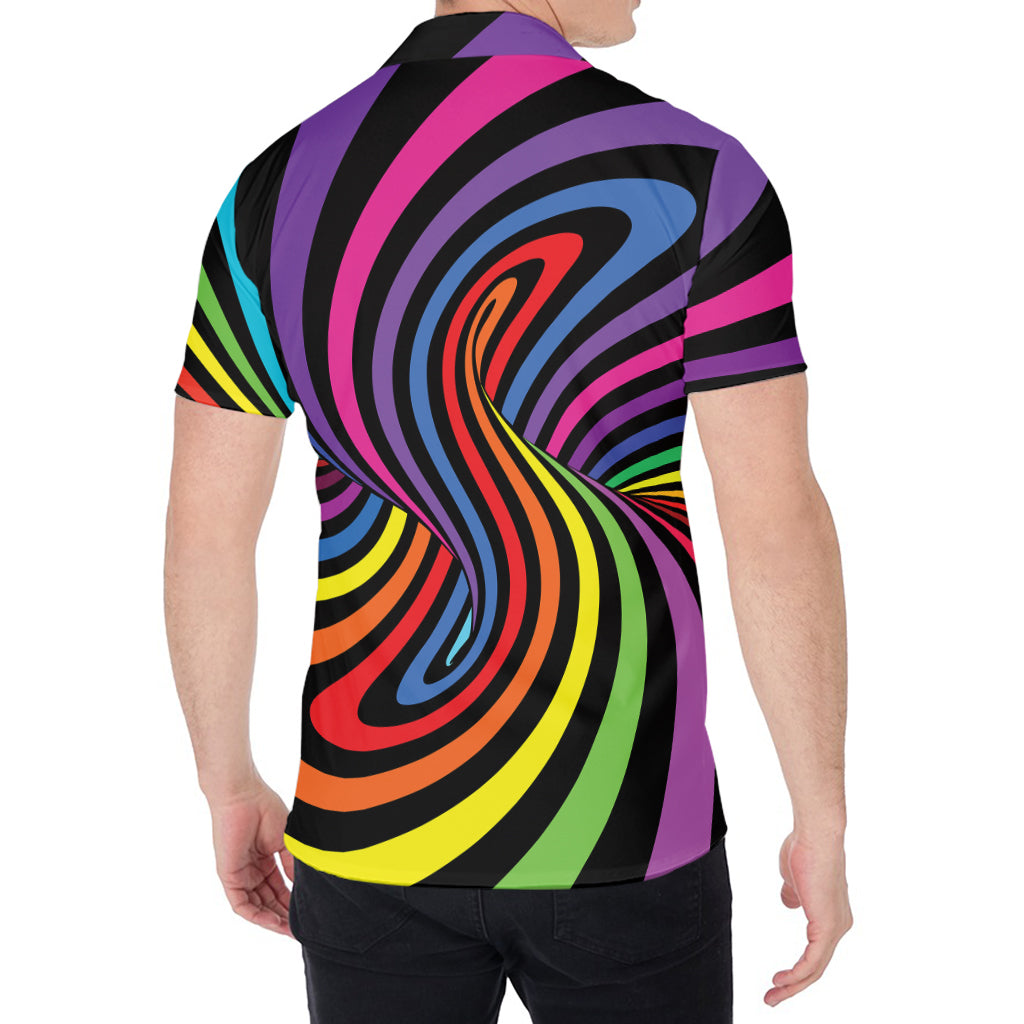 Rainbow Torus Psychedelic Print Men's Shirt