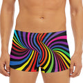 Rainbow Torus Psychedelic Print Men's Short Boxer Briefs
