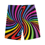 Rainbow Torus Psychedelic Print Men's Sports Shorts