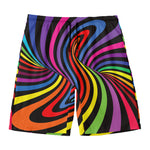 Rainbow Torus Psychedelic Print Men's Swim Trunks