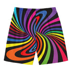 Rainbow Torus Psychedelic Print Men's Swim Trunks