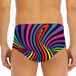 Rainbow Torus Psychedelic Print Men's Triangle Swim Briefs
