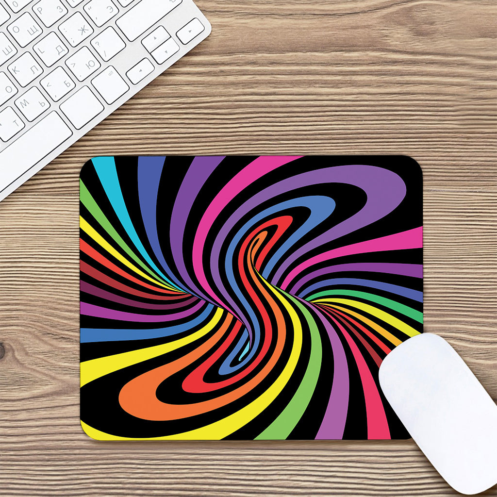 Rainbow Torus Psychedelic Print Mouse Pad