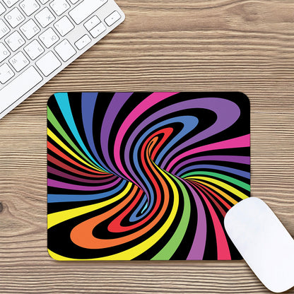 Rainbow Torus Psychedelic Print Mouse Pad