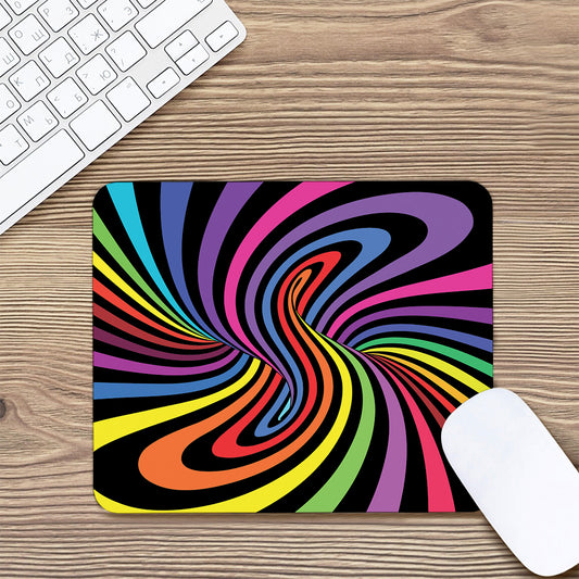 Rainbow Torus Psychedelic Print Mouse Pad