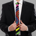Rainbow Torus Psychedelic Print Necktie