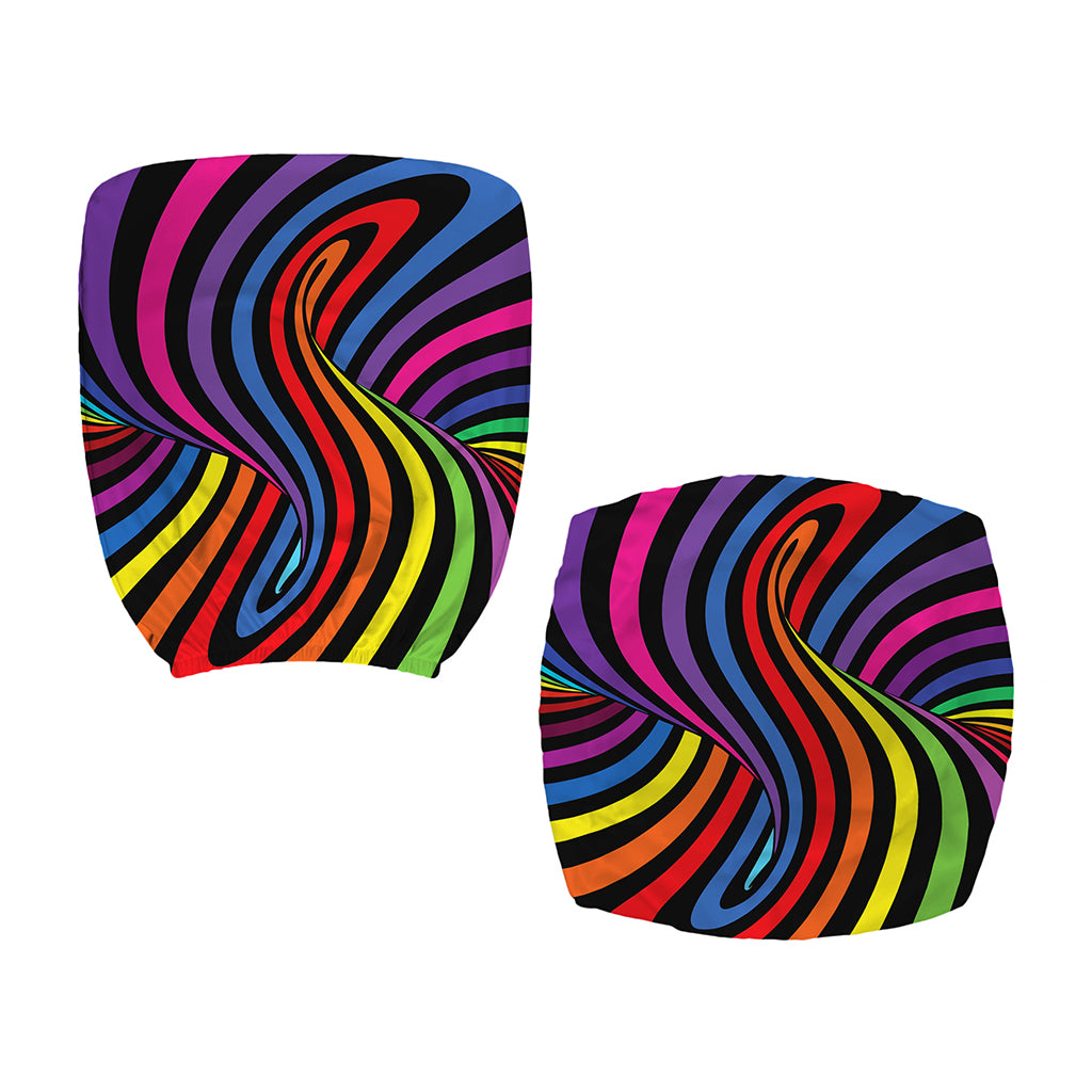 Rainbow Torus Psychedelic Print Office Chair Cover