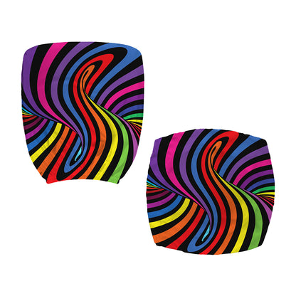 Rainbow Torus Psychedelic Print Office Chair Cover