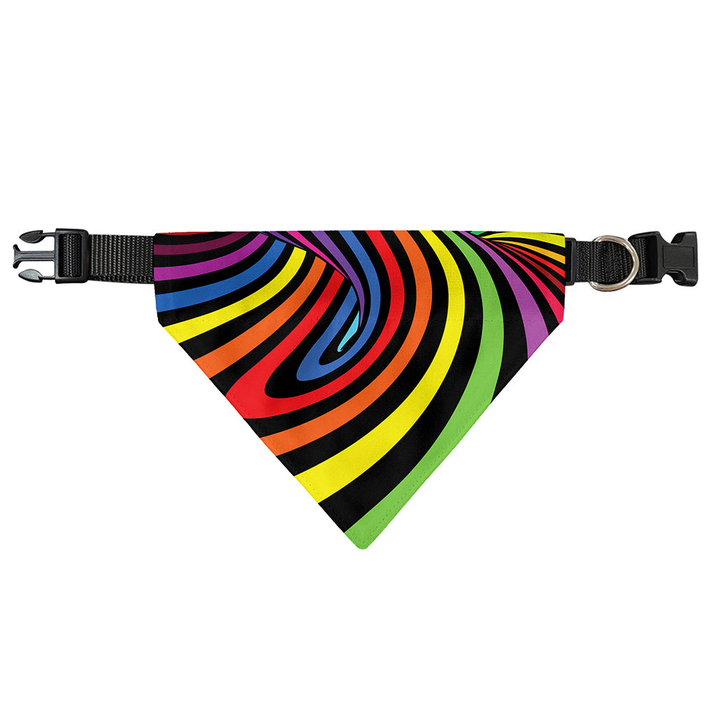 Rainbow Torus Psychedelic Print Over The Collar Dog Bandana