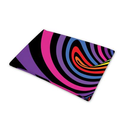 Rainbow Torus Psychedelic Print Pet Cooling Mat Cover
