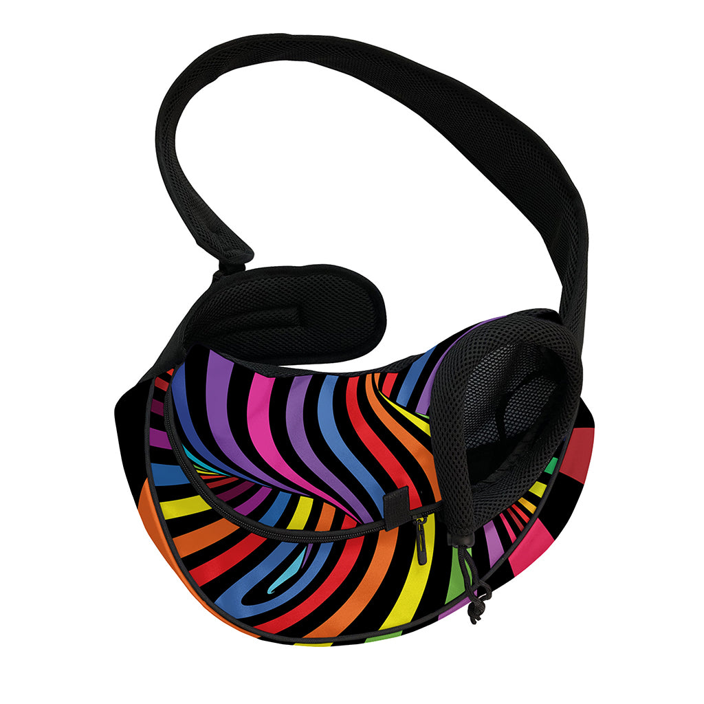 Rainbow Torus Psychedelic Print Pet Sling Carrier