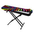 Rainbow Torus Psychedelic Print Piano Keyboard Cover