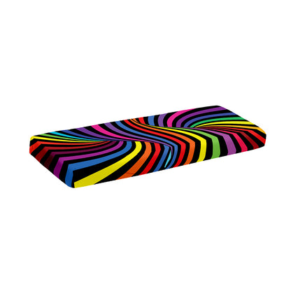 Rainbow Torus Psychedelic Print Piano Keyboard Cover