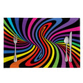 Rainbow Torus Psychedelic Print Placemat