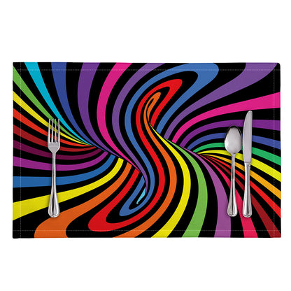 Rainbow Torus Psychedelic Print Placemat