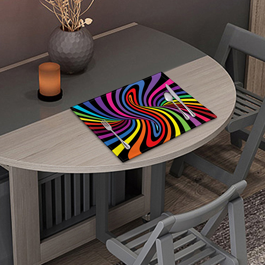 Rainbow Torus Psychedelic Print Placemat