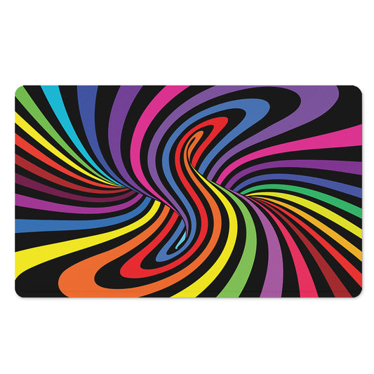 Rainbow Torus Psychedelic Print Polyester Doormat