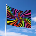 Rainbow Torus Psychedelic Print Polyester Flag