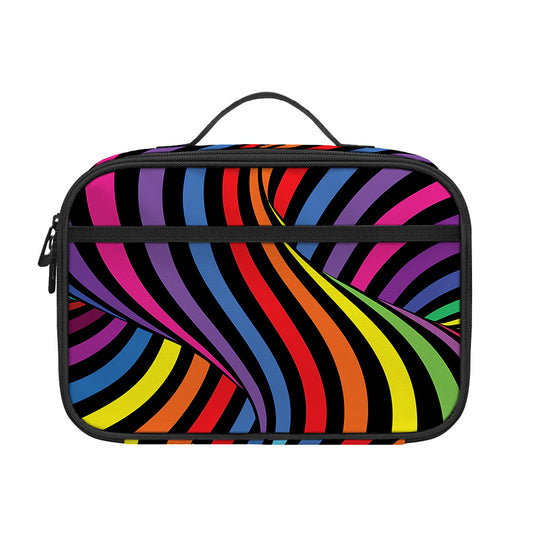 Rainbow Torus Psychedelic Print Portable Lunch Bag