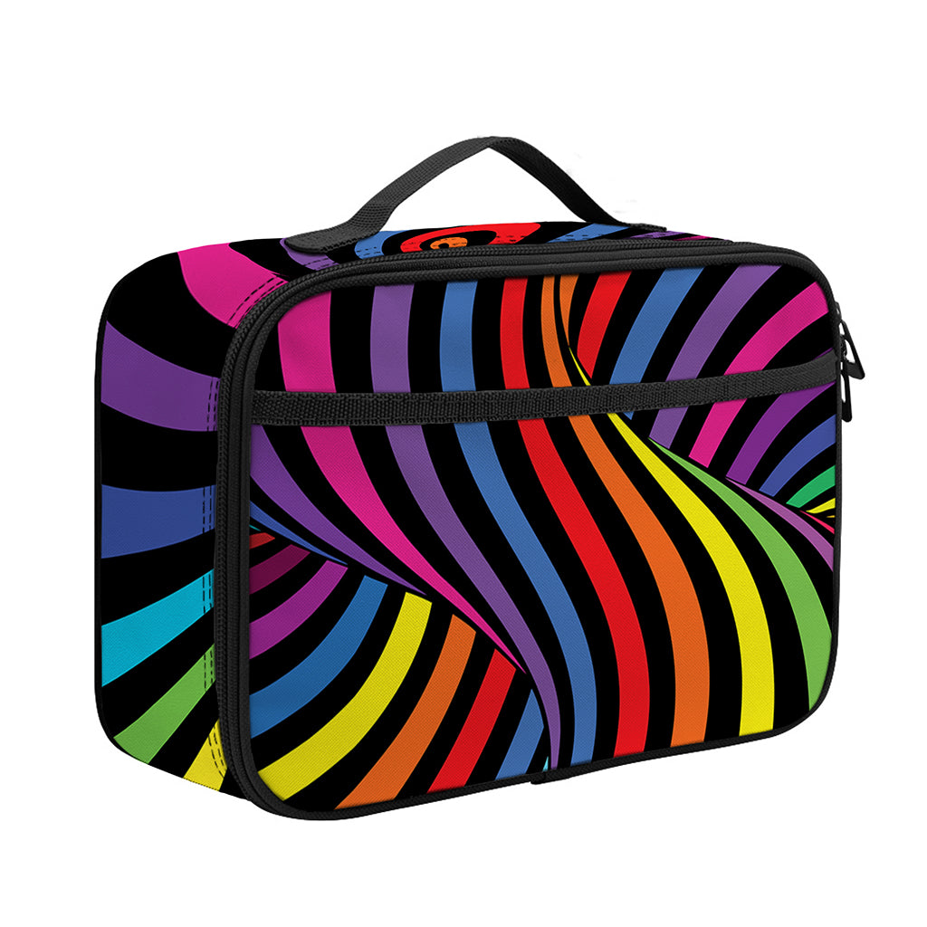 Rainbow Torus Psychedelic Print Portable Lunch Bag