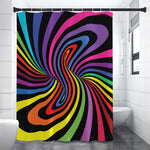Rainbow Torus Psychedelic Print Premium Shower Curtain