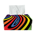 Rainbow Torus Psychedelic Print Rectangle Tissue Box Cover