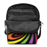 Rainbow Torus Psychedelic Print Rectangular Crossbody Bag