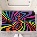Rainbow Torus Psychedelic Print Rubber Doormat