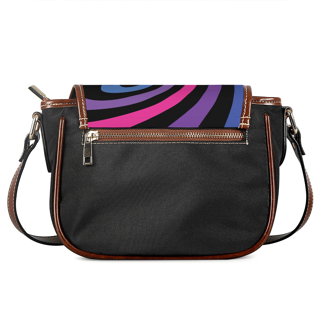 Rainbow Torus Psychedelic Print Saddle Bag